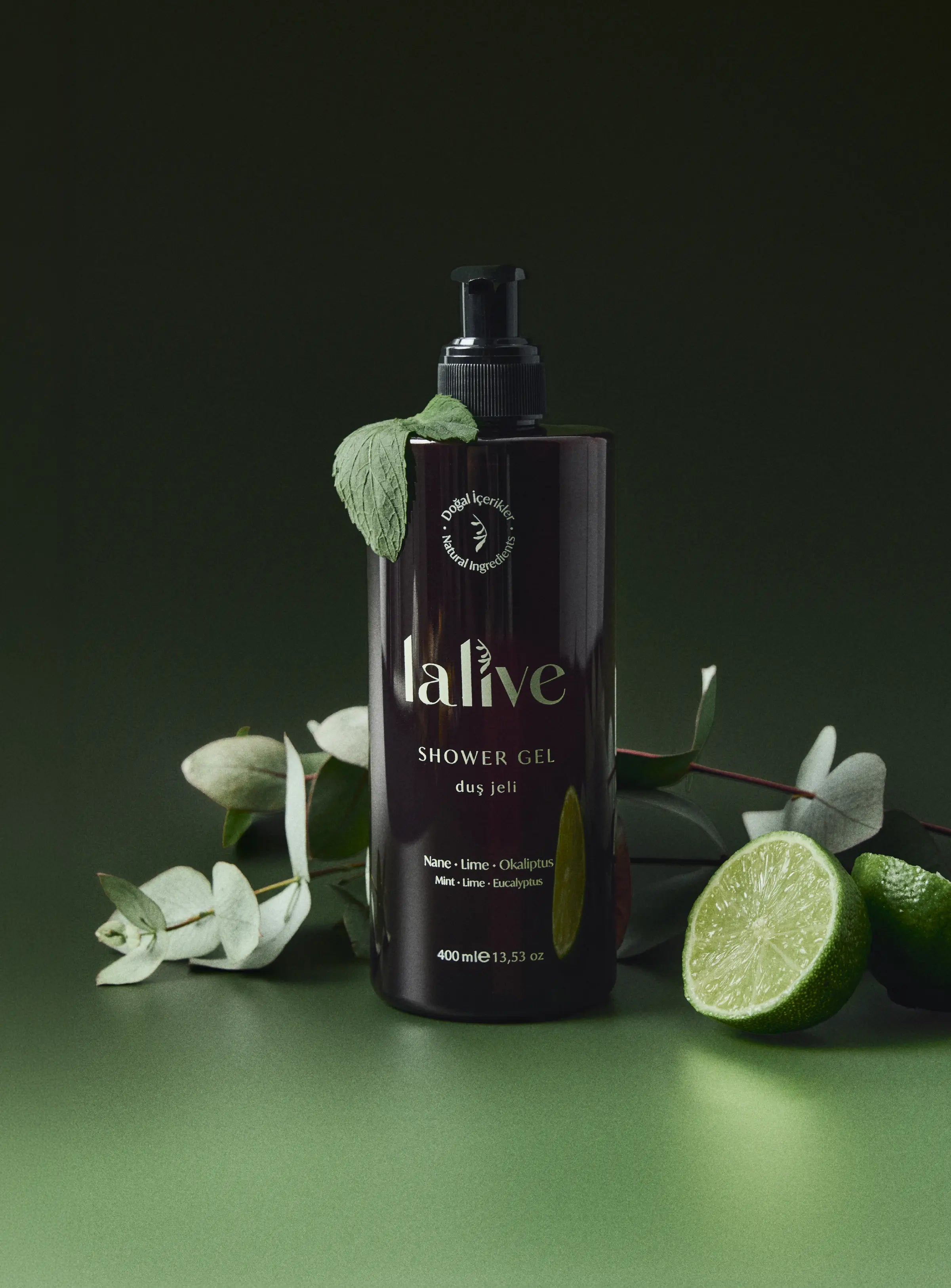 Lalive Doğal Duş Jeli – Lime & Nane & Okaliptüs
