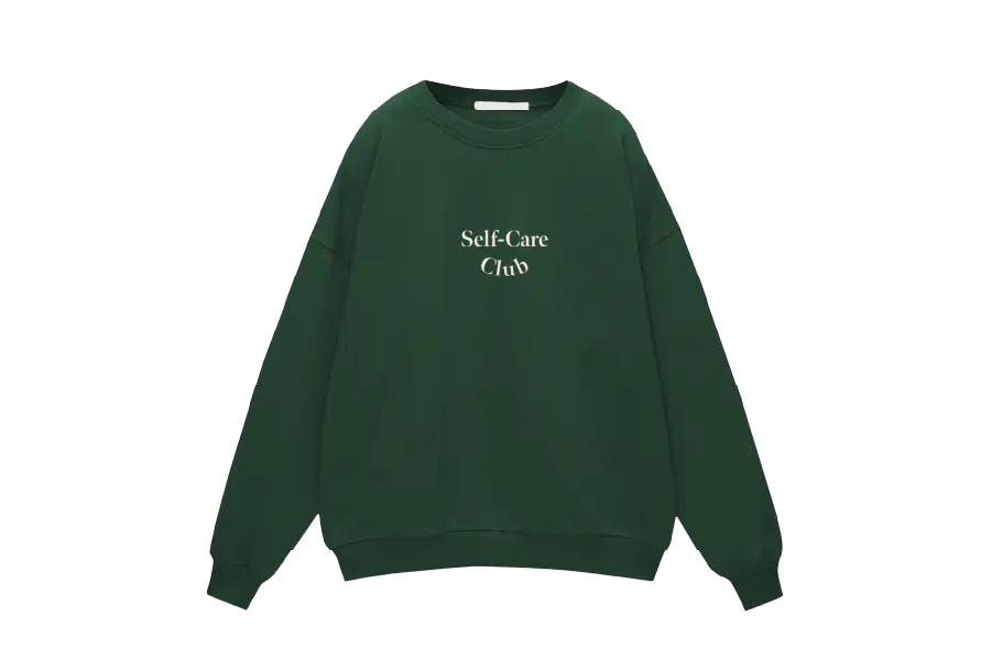 sweatshirt on